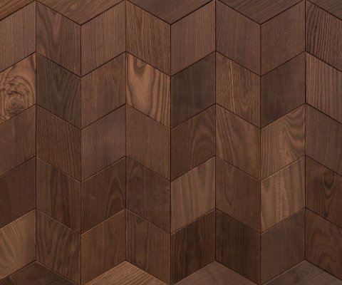 Dekor ścienny z drewna naturalnego jesion Thermory "Decor Rhomb"