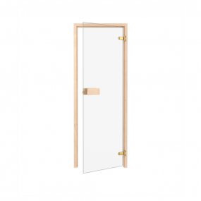 Drzwi do sauny Thermo osika 7x19 Classic szkło bezbarwne THERMORY