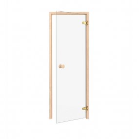 Drzwi do sauny osika biała 7x19 Trendline SR szkło bezbarwne THERMORY