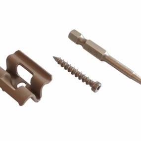 System montażowy do desek tarasowych MOSO Bamboo, klip + wkręt