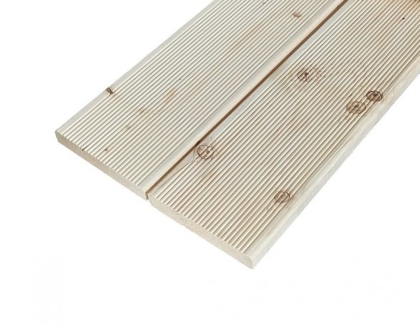 Deska tarasowa świerkowa ryflowana/gładka PROMO 24x145mm